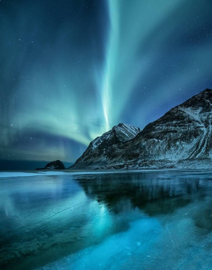 Blue northern lights - Wallpaper Blue northern lights - Wallpaper