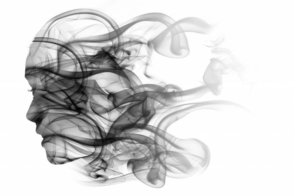 Head formed of smoke main product photo
