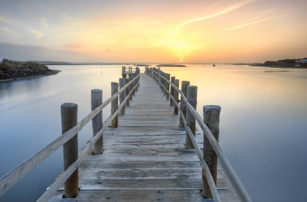 Wooden scaffolding at sunset main product photo