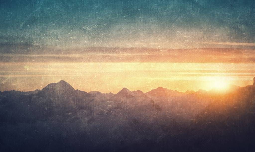 Vintage mountain landscape main product photo
