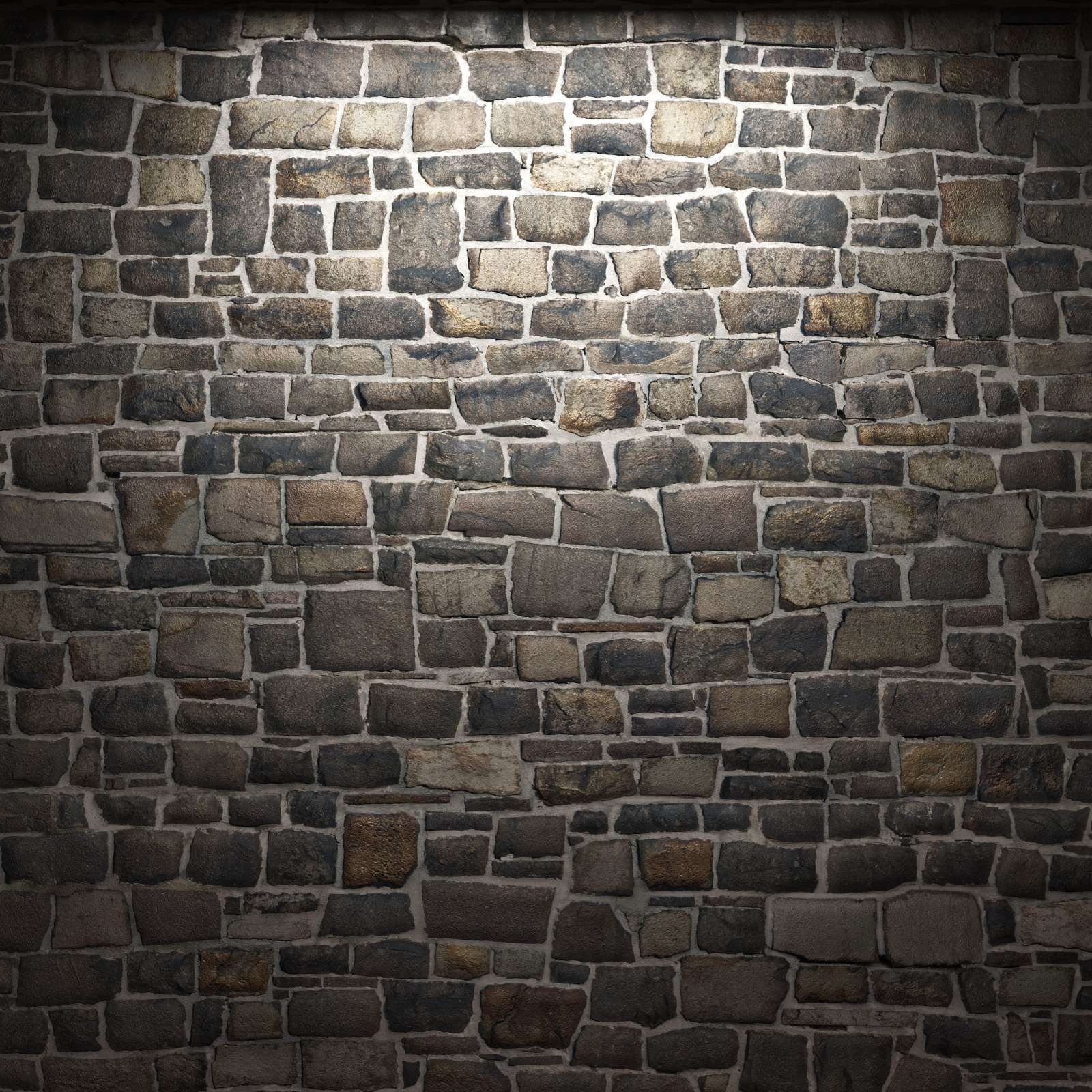 Donkere stenen muur