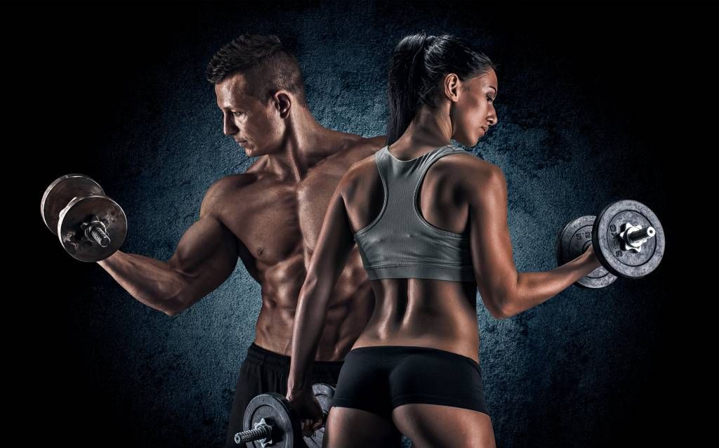 Muscular people main product photo