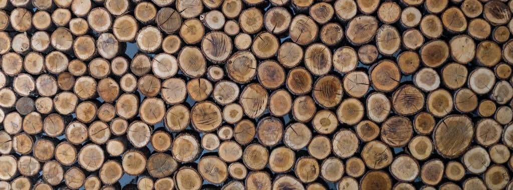 Stacked logs