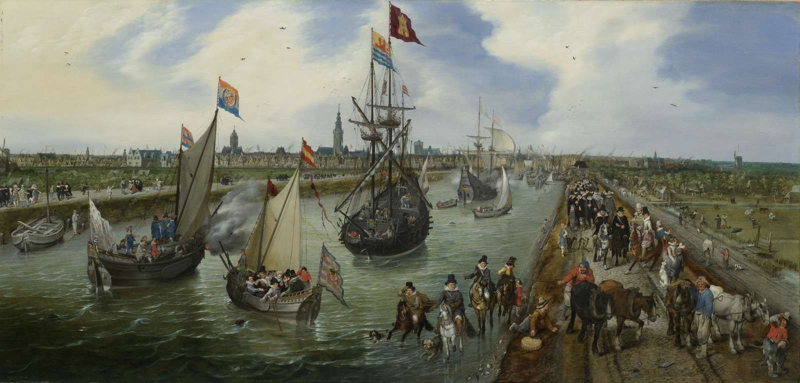 Het vertrek van een hoogwaardigheidsbekleder uit Middelburg