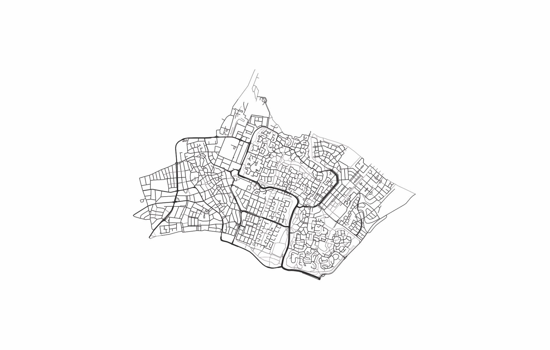Plattegrond van Huizen, wit 