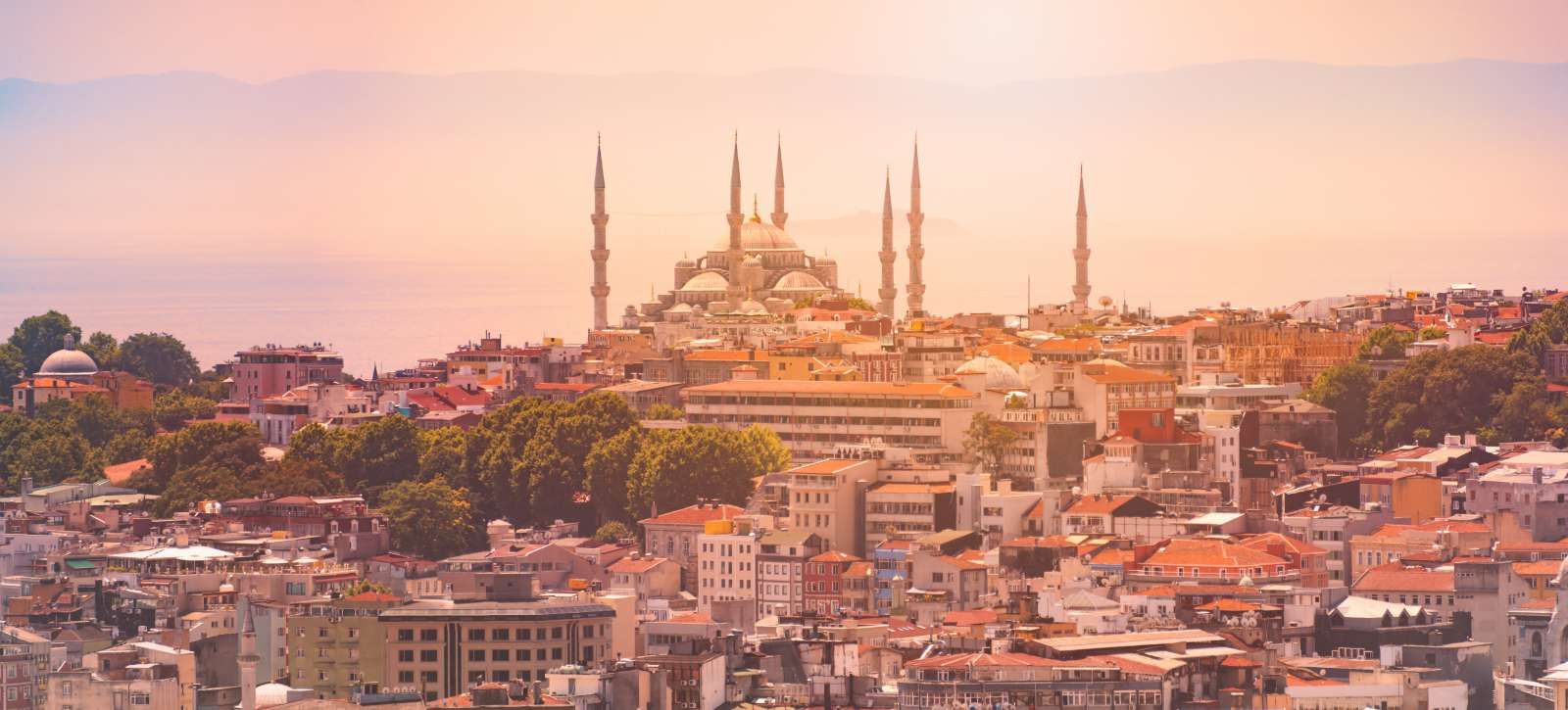 Istanbul op een warme dag