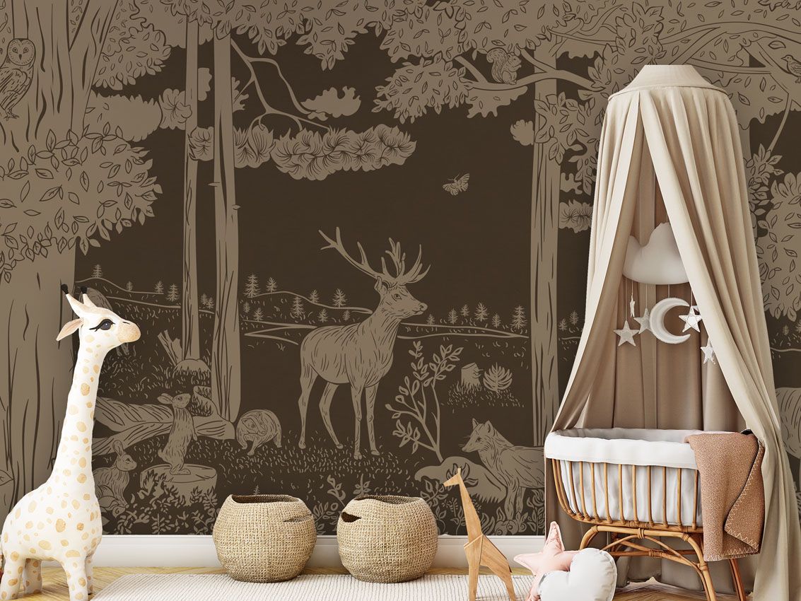 Monochrome Forest - Brown Vintage