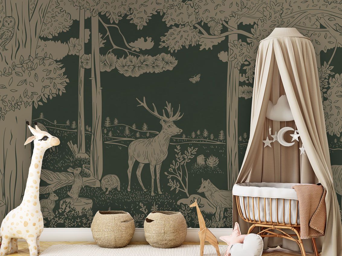 Monochrome Forest - Green Vintage