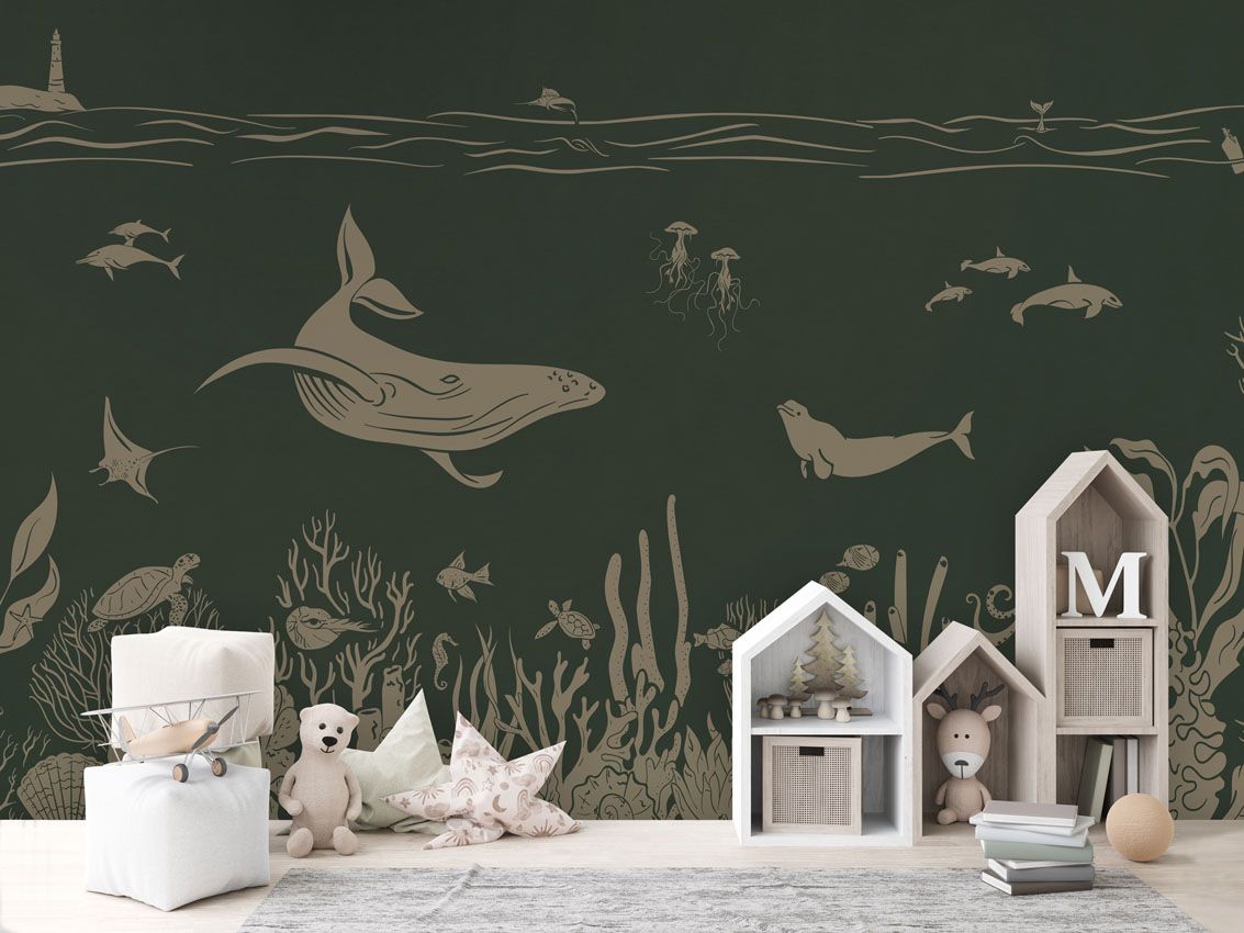 Monochrome Sea - Green Vintage