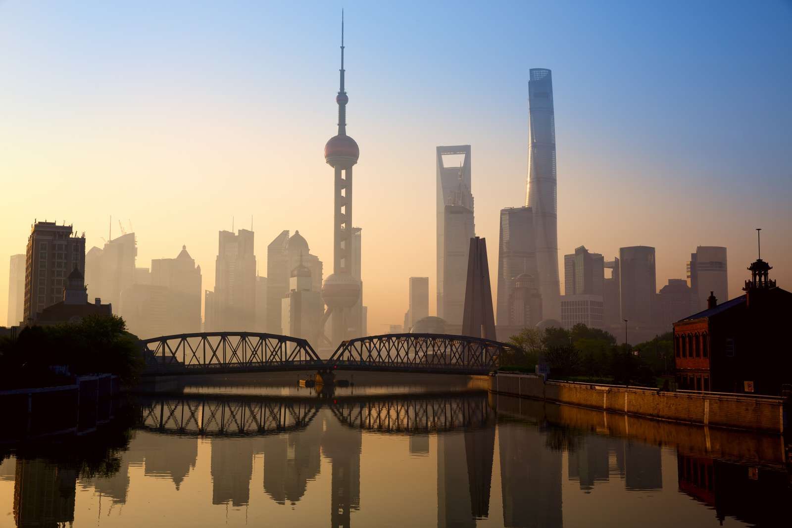 Shanghai bij zonsopkomst