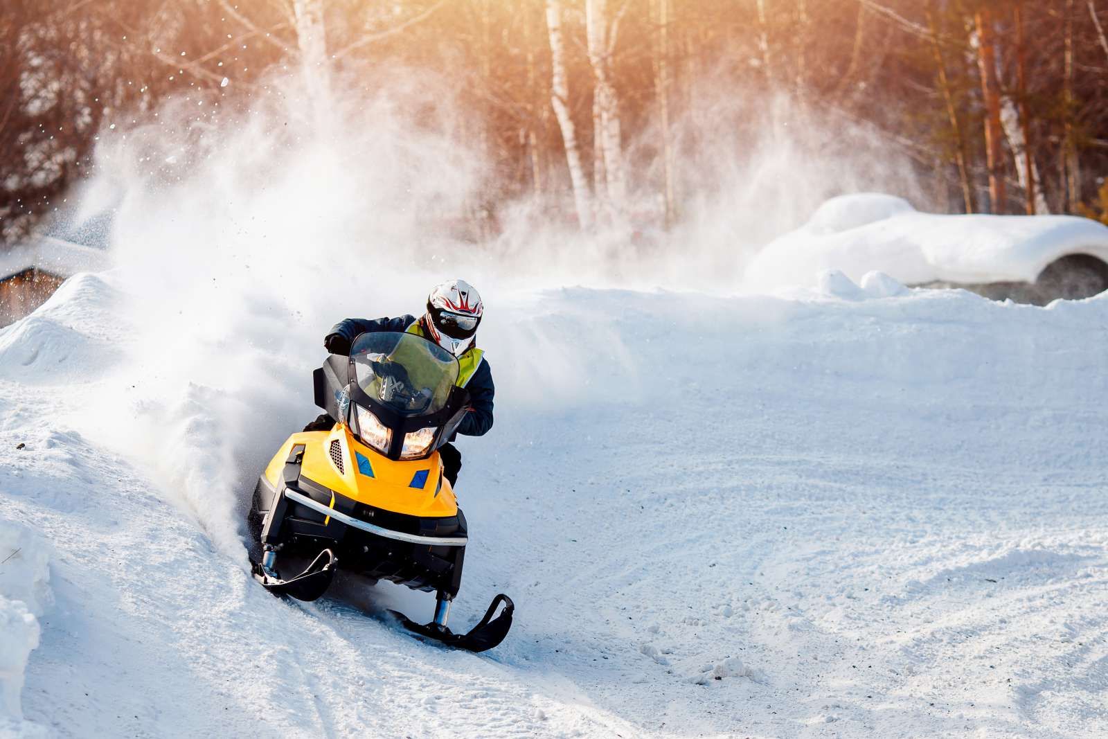 Sneeuwscooter race