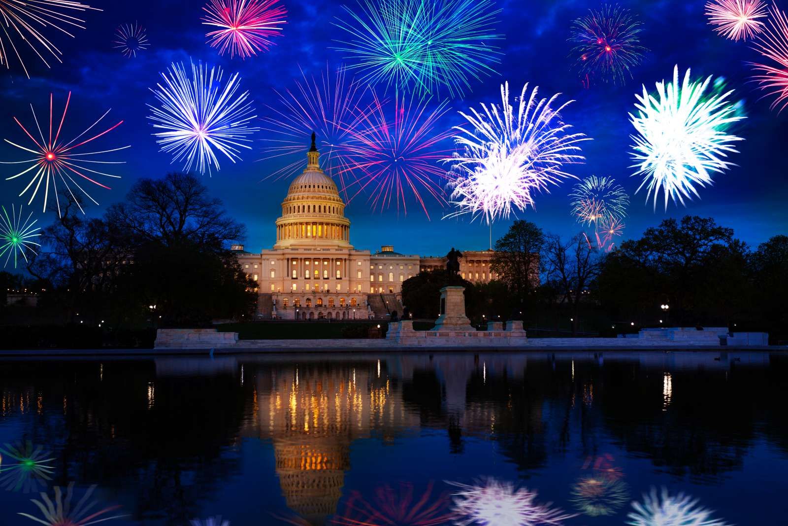 Vuurwerkshow in Washington