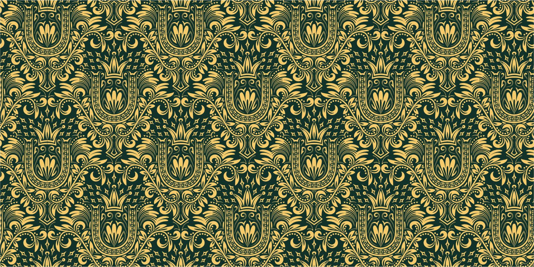 Green baroque pattern main product photo
