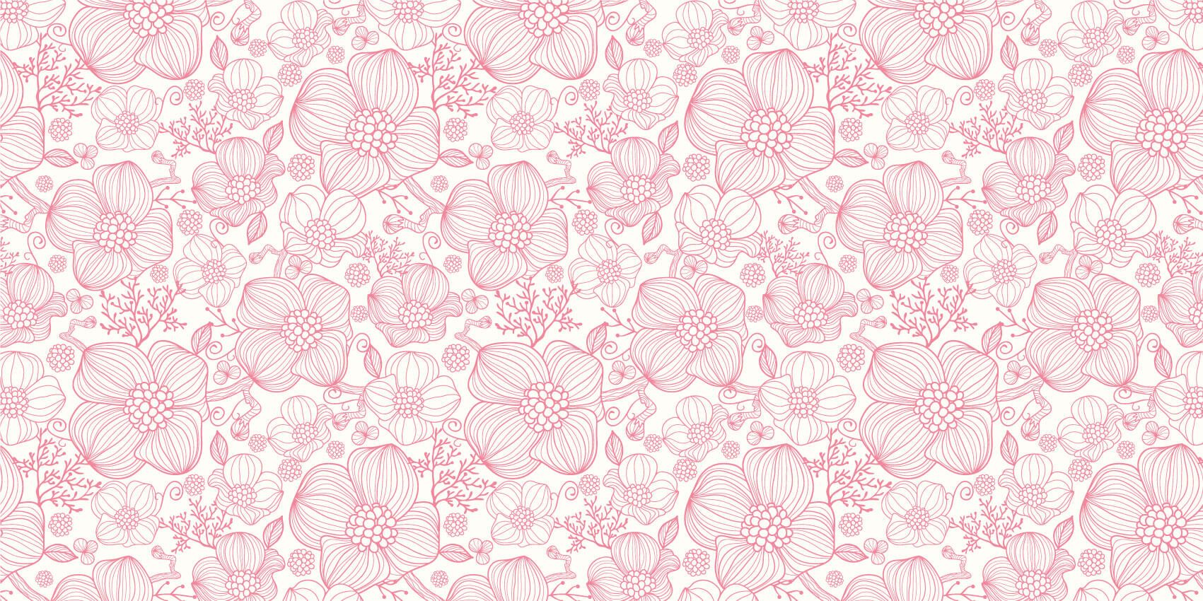 Large pink flowers - Wallpaper