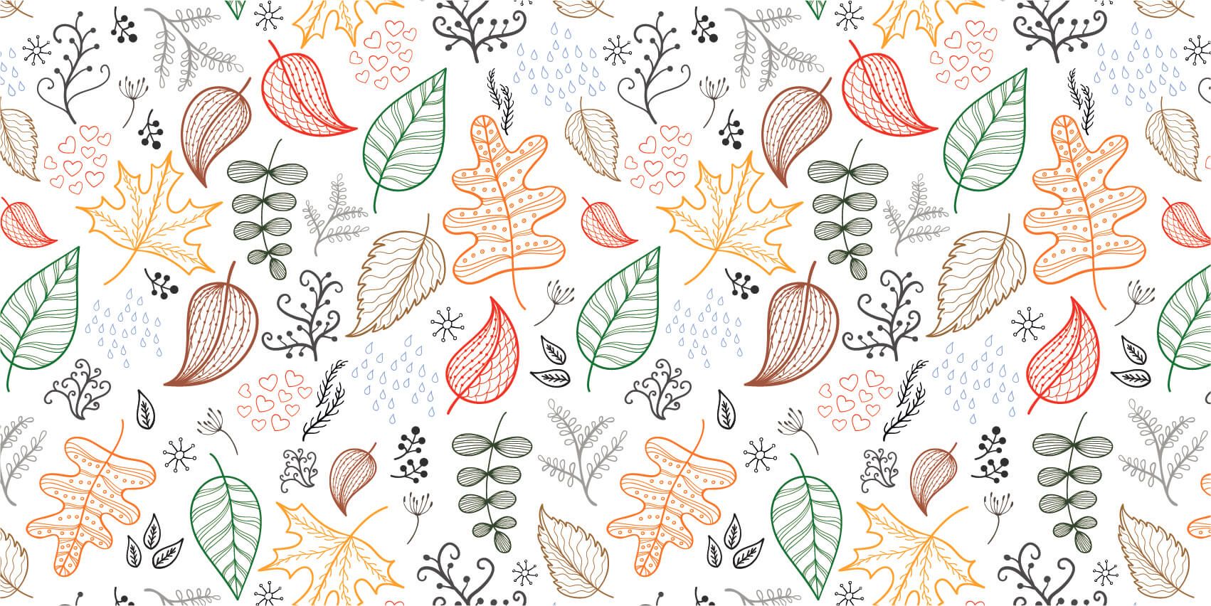 Drawn autumn leaves main product photo