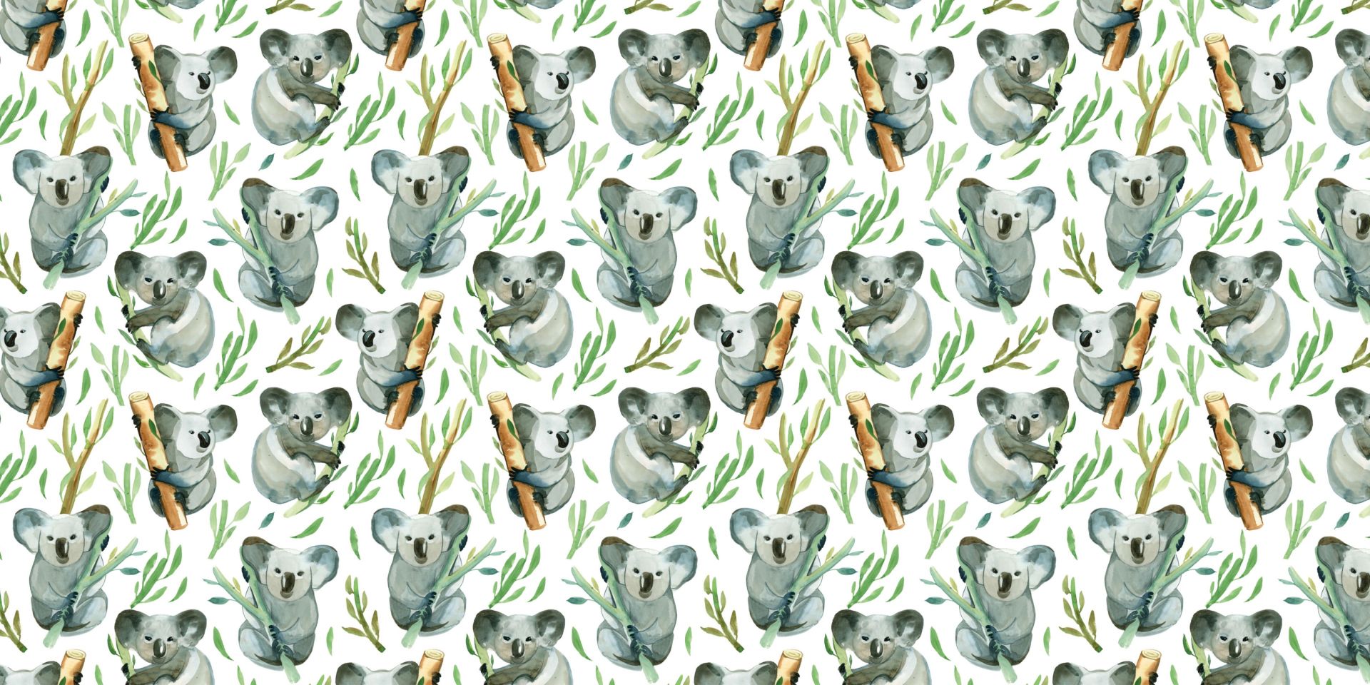 Koalas on bamboo