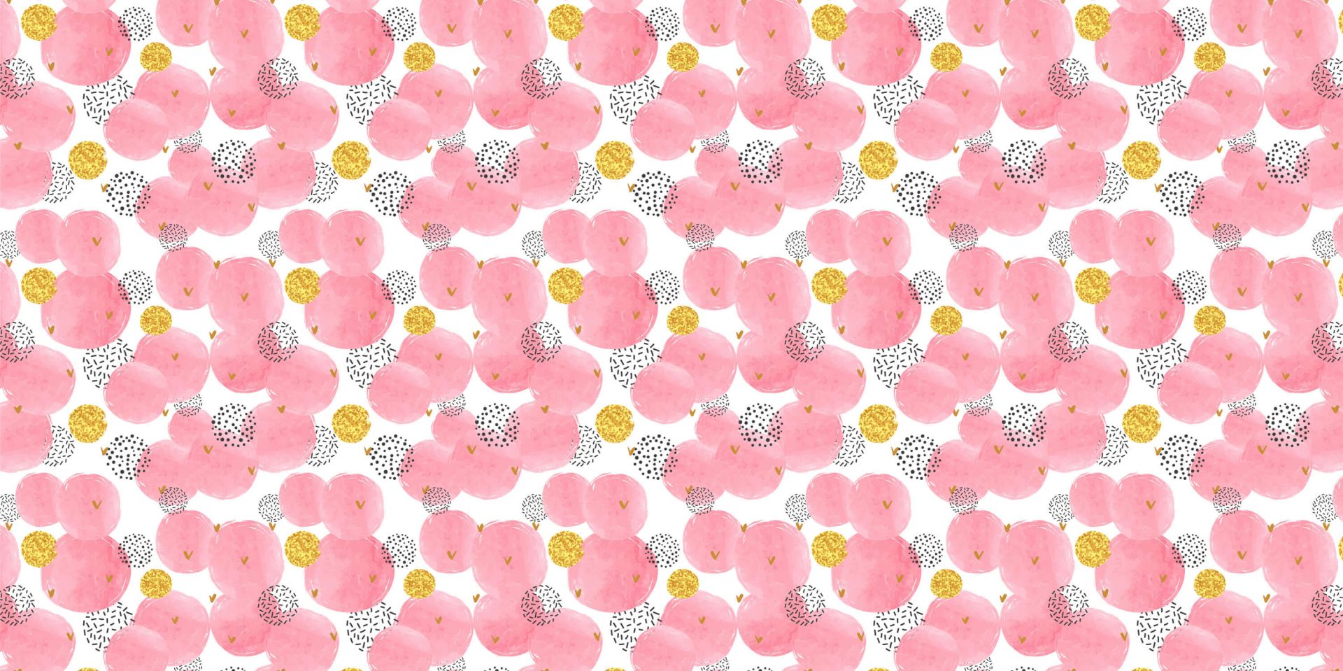Pink and golden circles