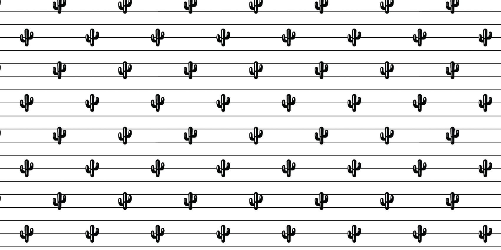Cacti and lines