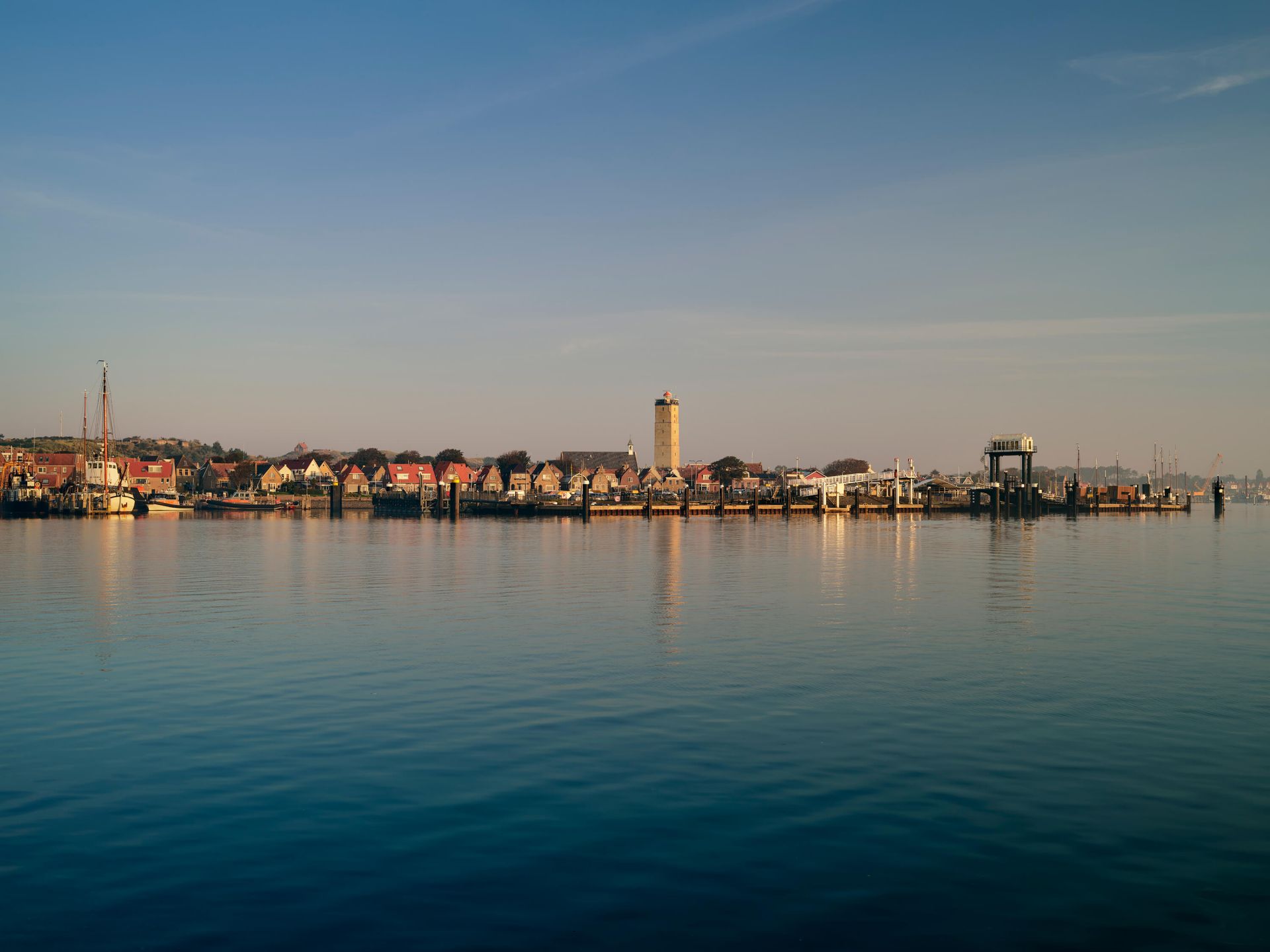 Port with lighthouse
