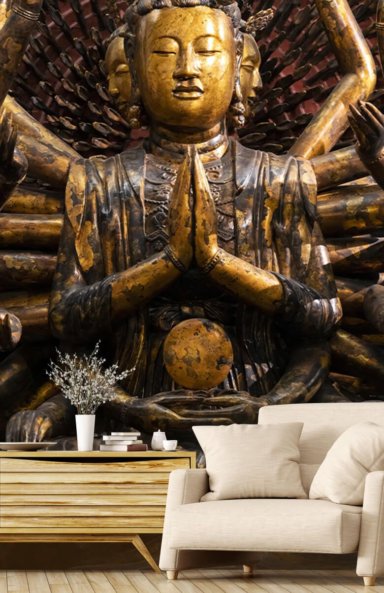 Golden Buddha statue - Wallpaper Golden Buddha statue - Wallpaper