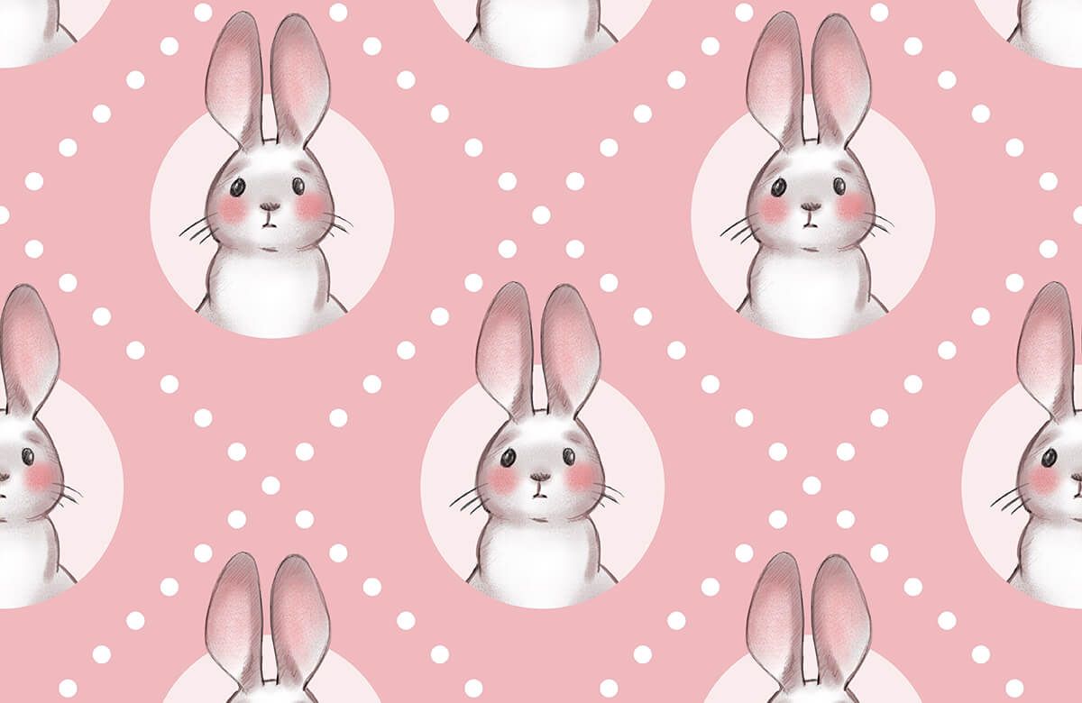 Pink rabbit pattern main product photo