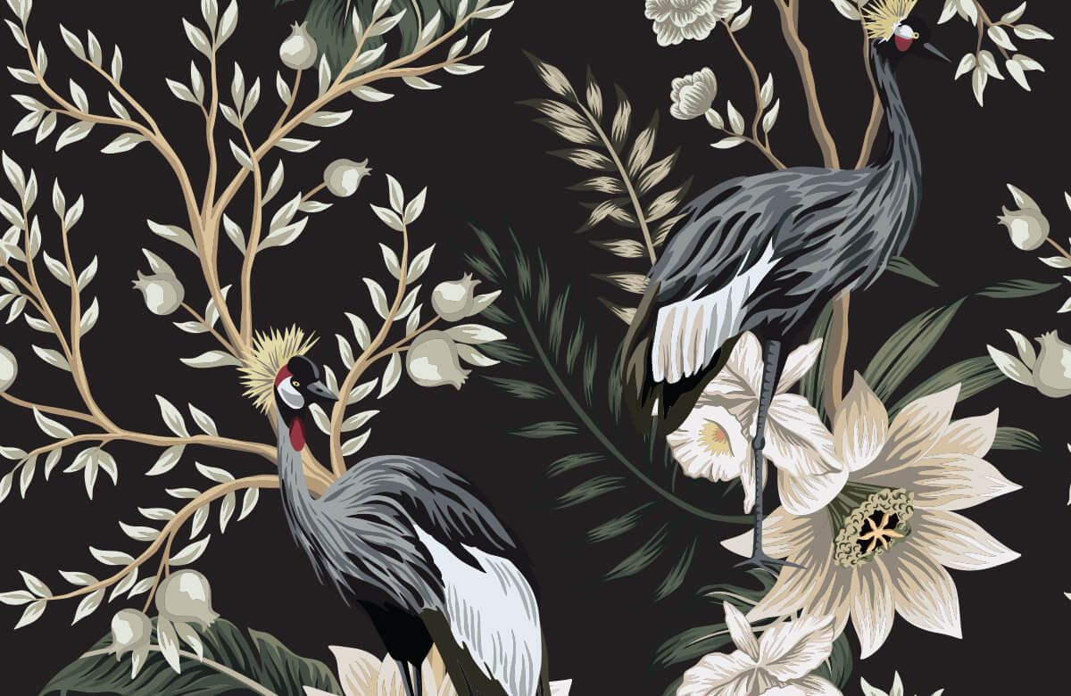 Cranes between leaves main product photo