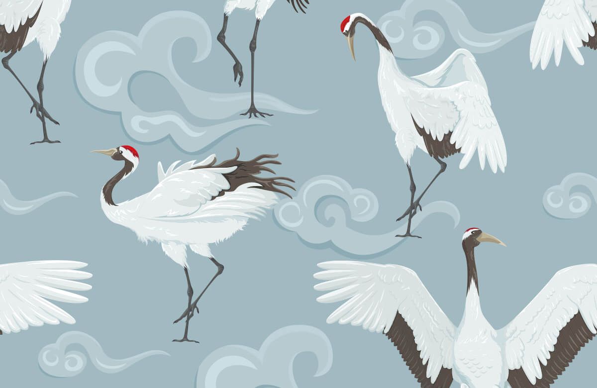 Cranes and clouds main product photo