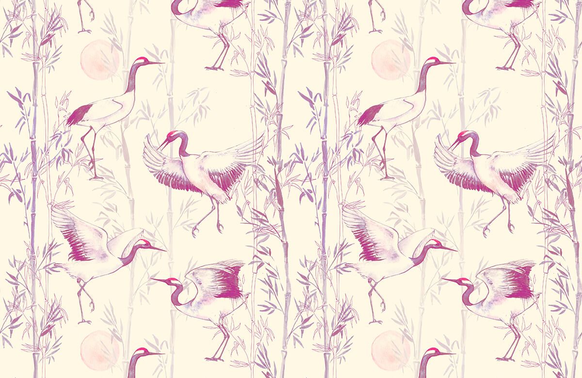 Cranes and bamboo main product photo