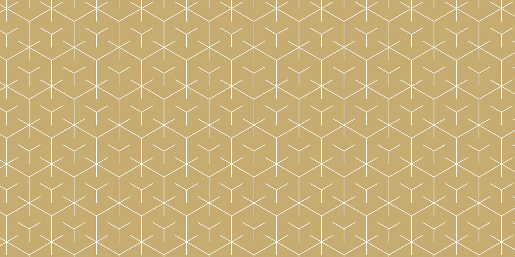 Geometric hexagons, gold