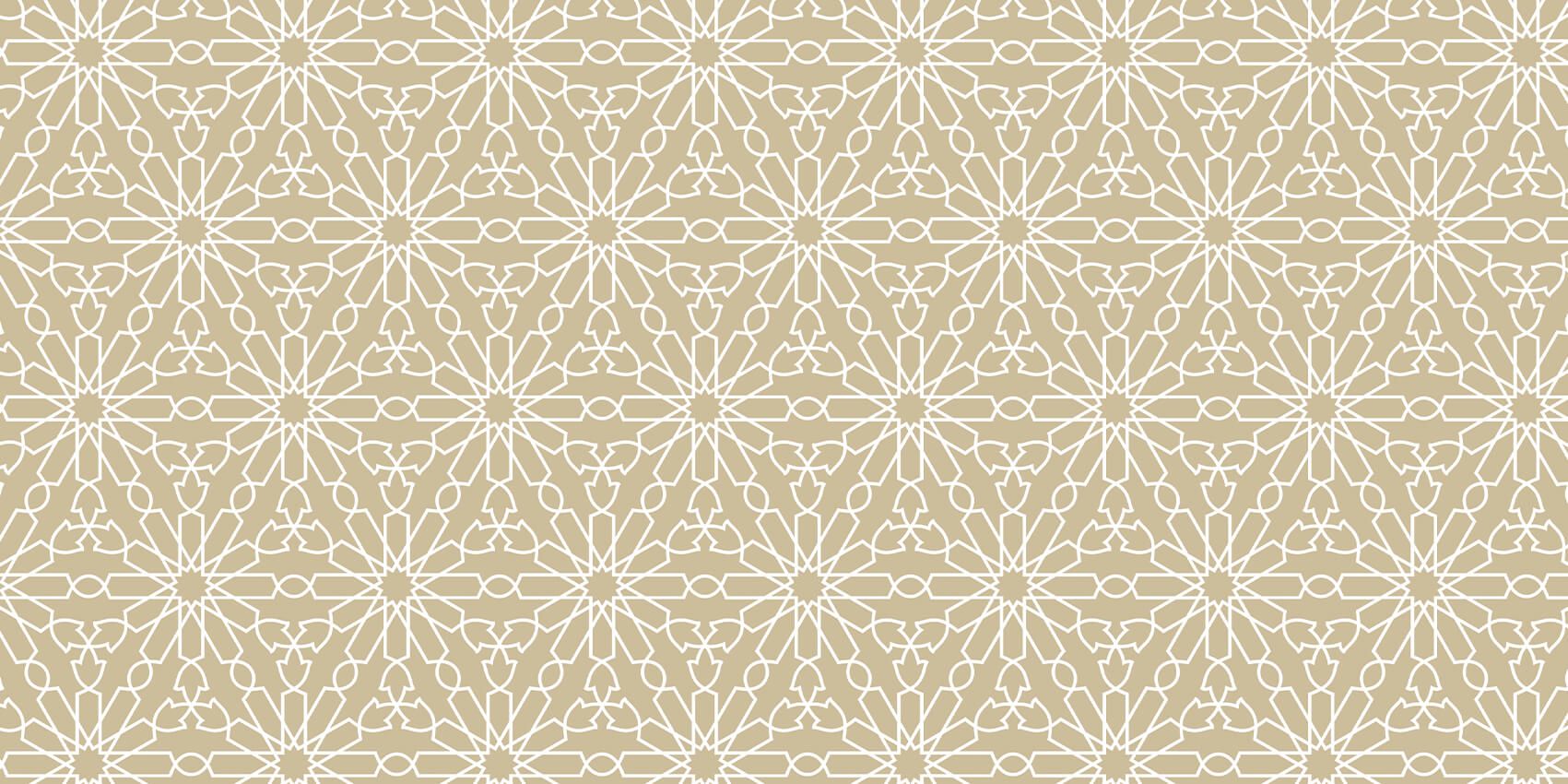 Geometric flowers, gold