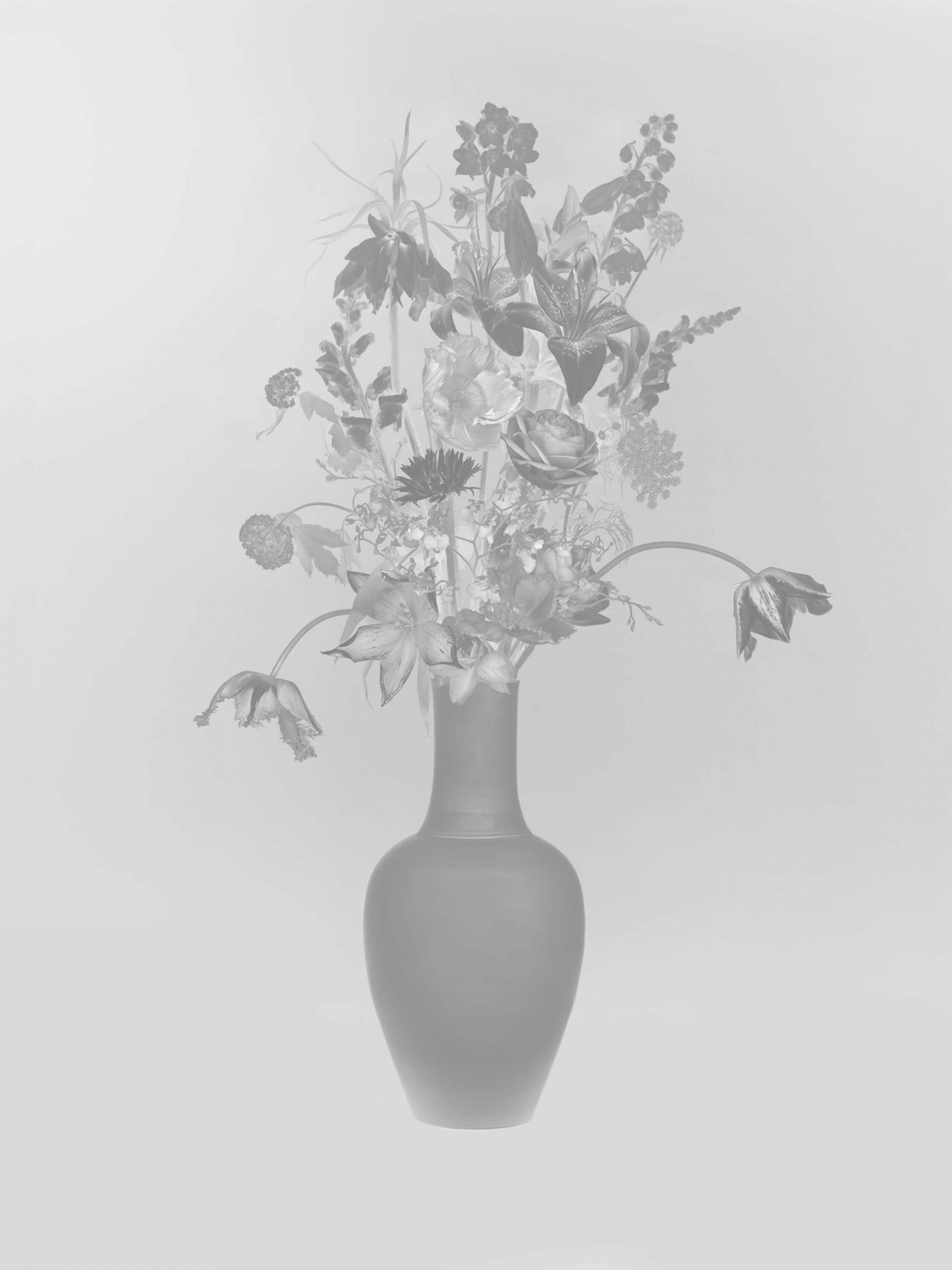 Generous flower bouquet black and white main product photo