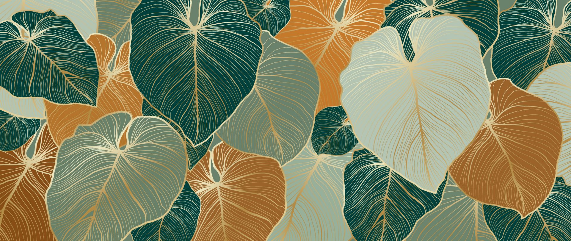 Leaves with copper