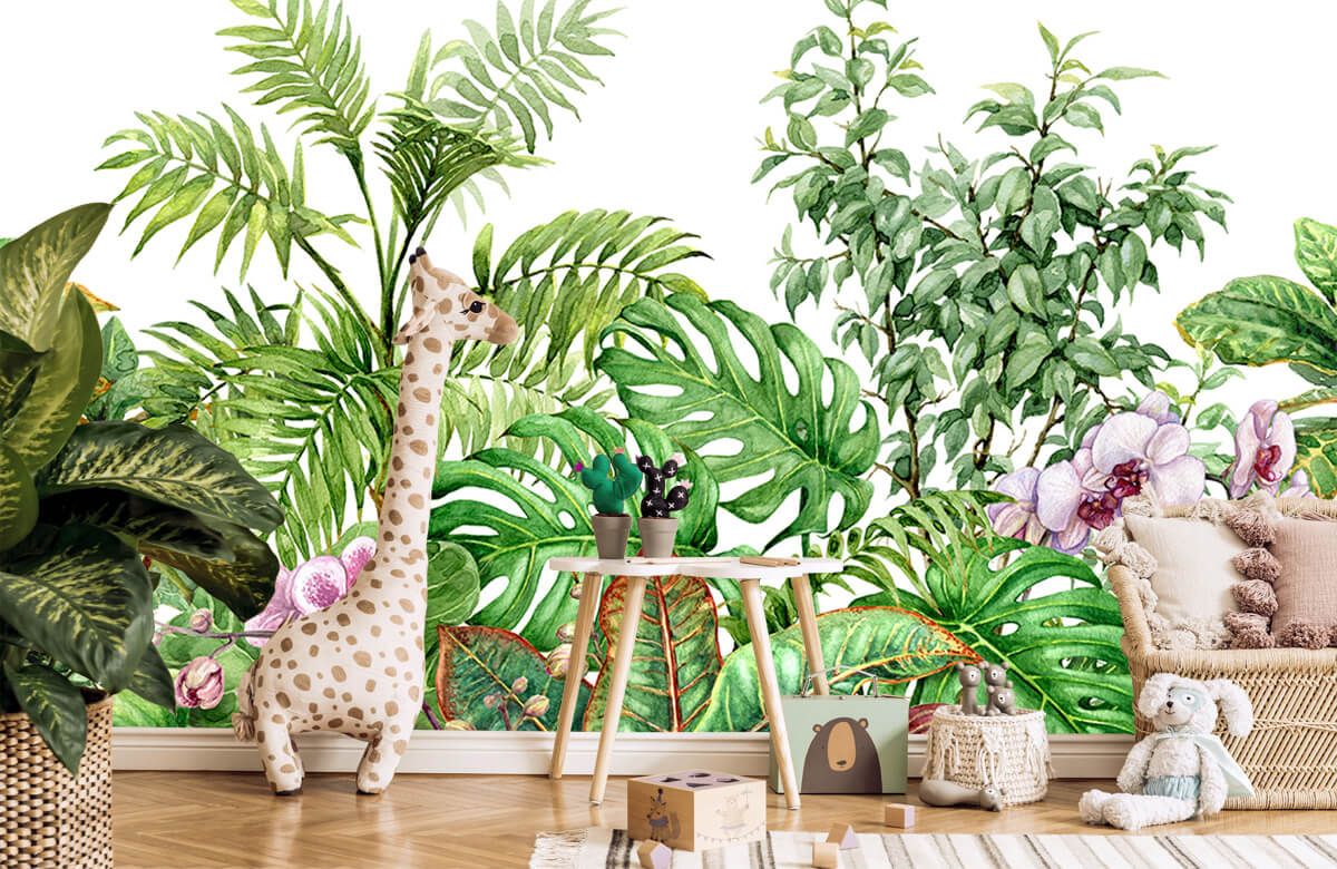 Stickers Mural Tropical Plantes