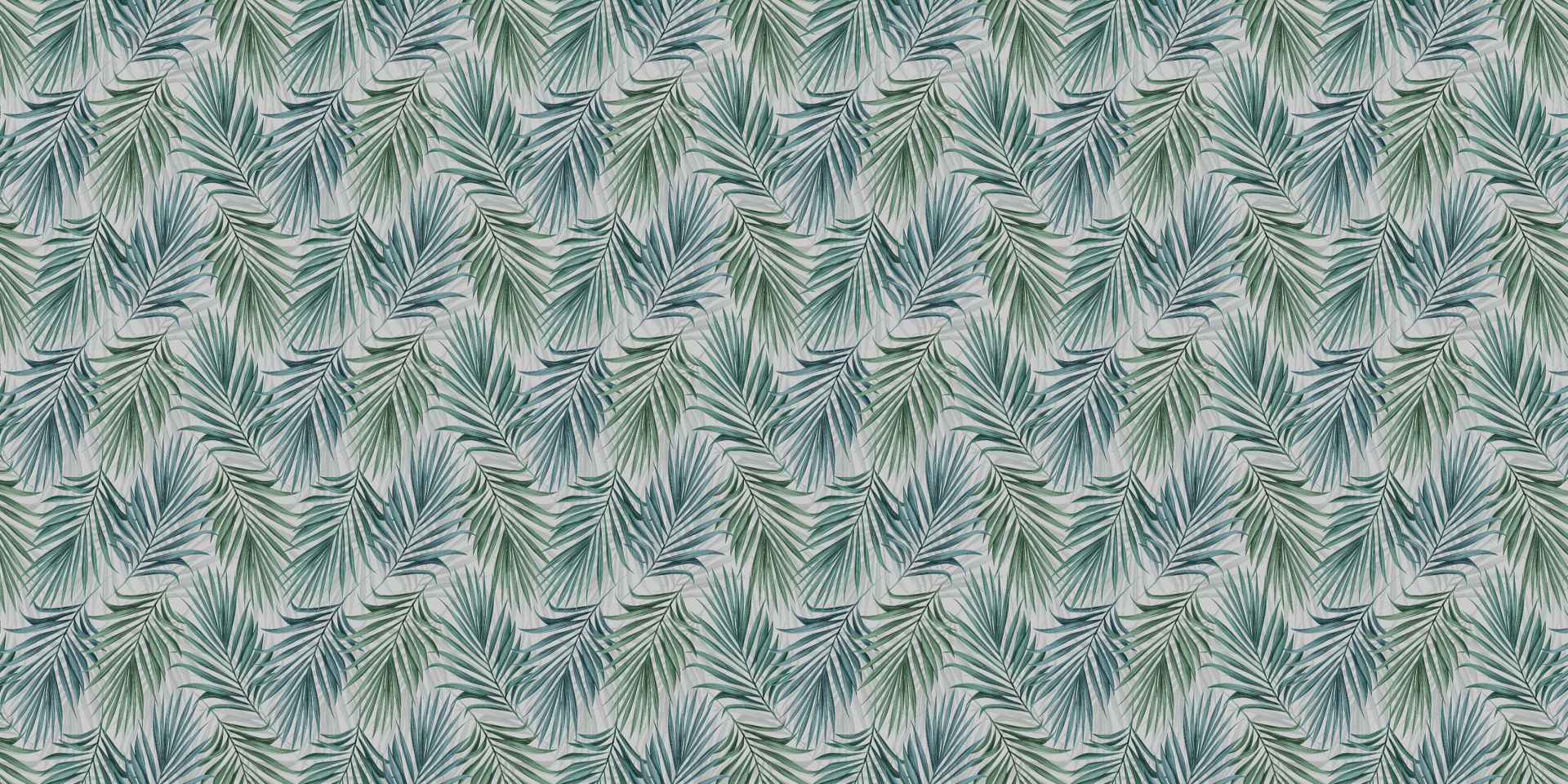 Blue and green palm leaves
