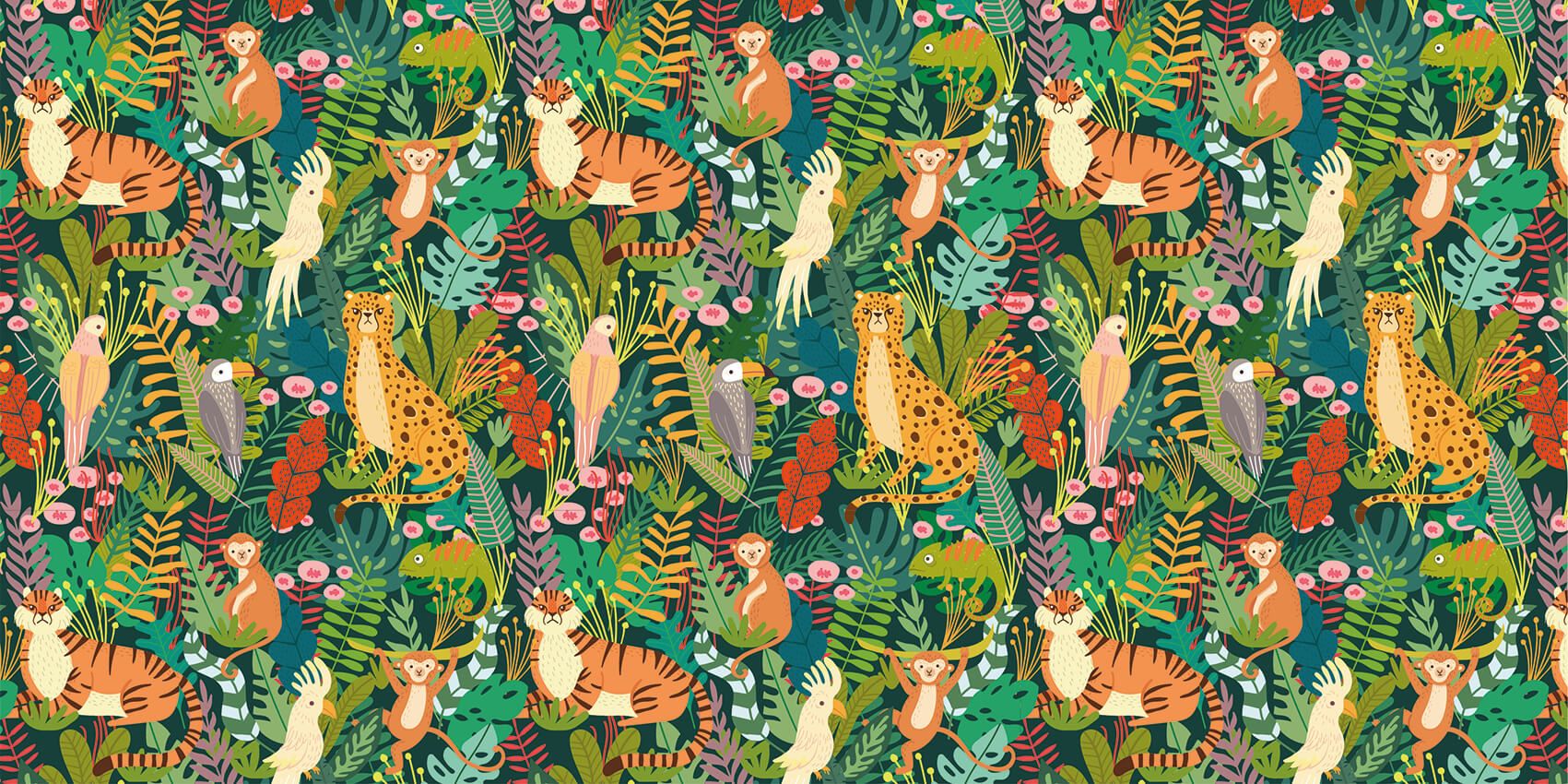 Colourful animals pattern main product photo
