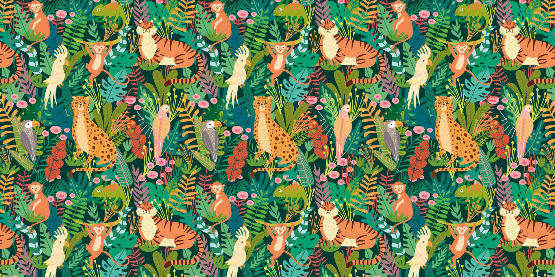 Colourful animals pattern