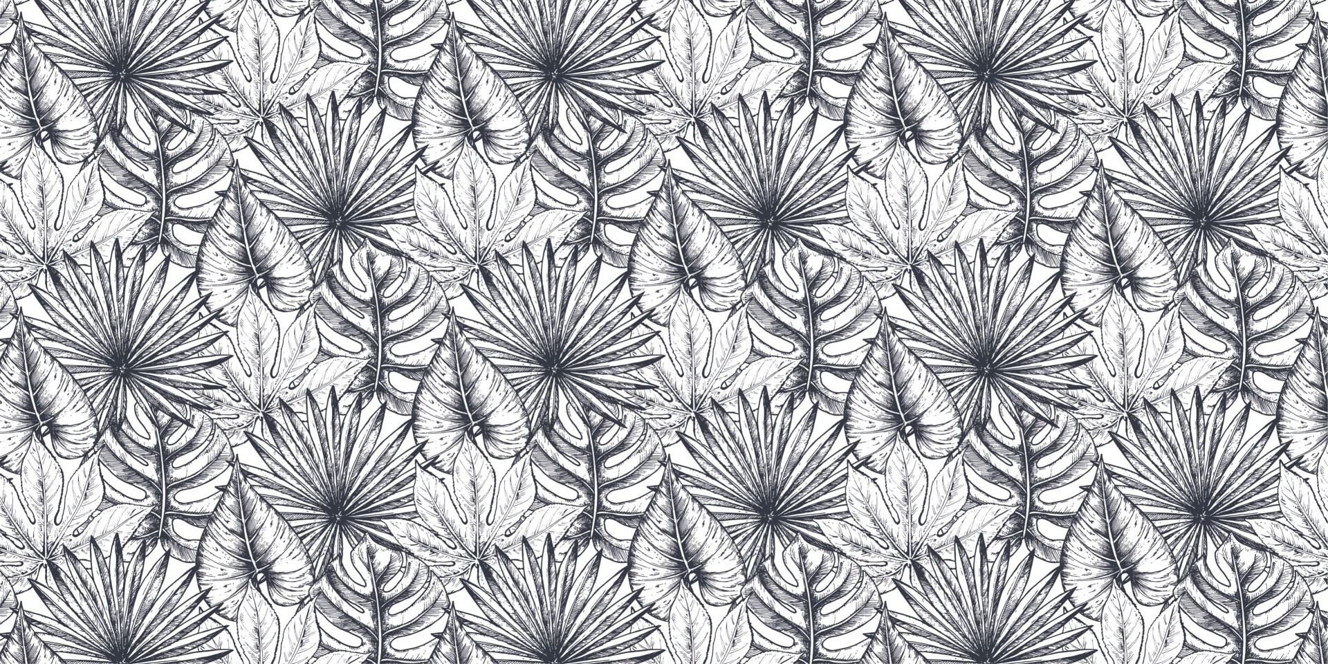 White drawn leaves main product photo