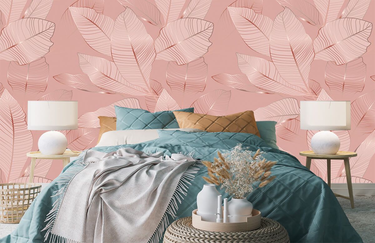 Pink And Gold Wallpaper Bedroom