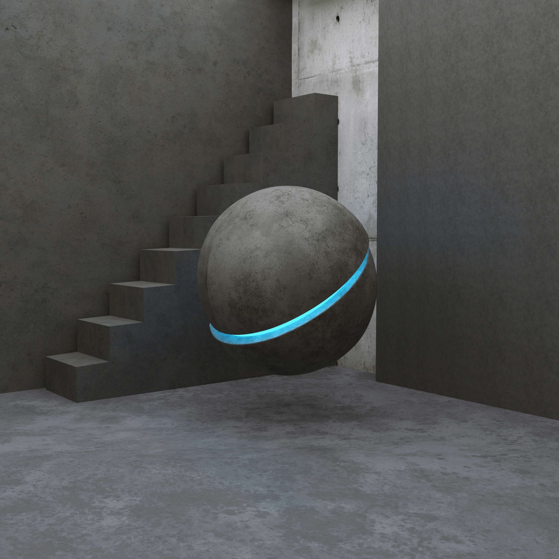 Staircase with a 3D ball main product photo