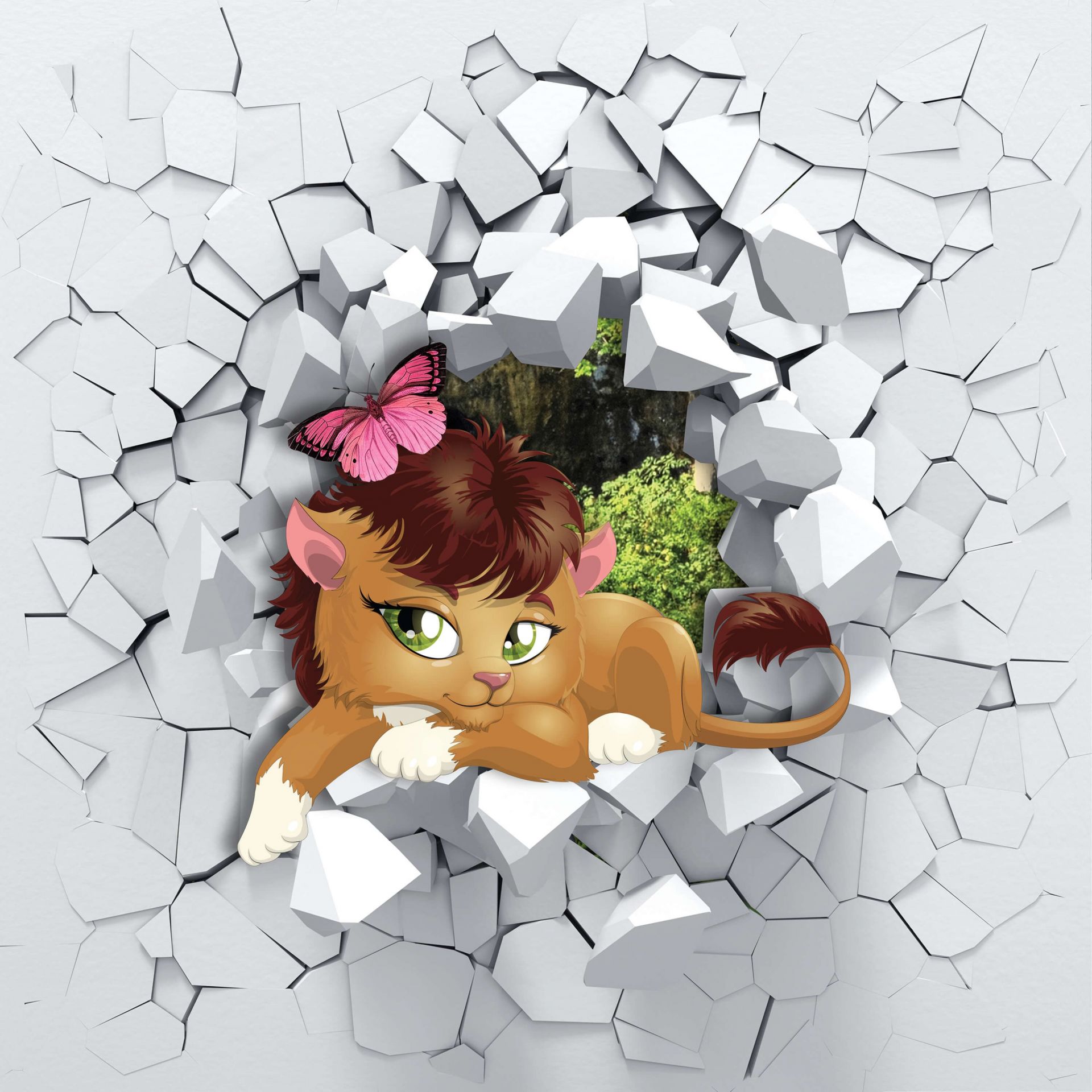 Lion in a wall main product photo