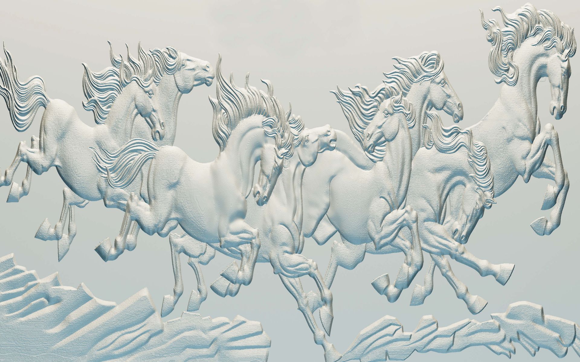3D horse illustration main product photo