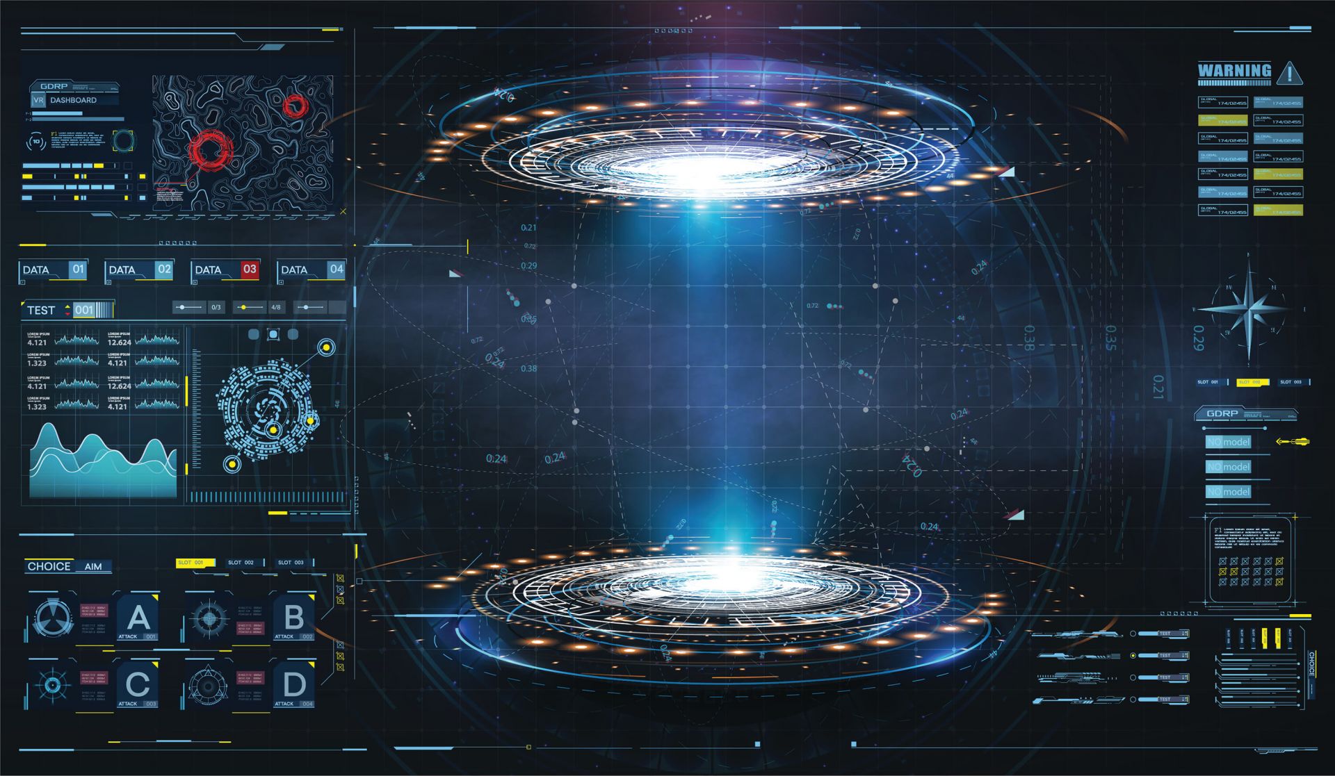 Futuristic dashboard main product photo