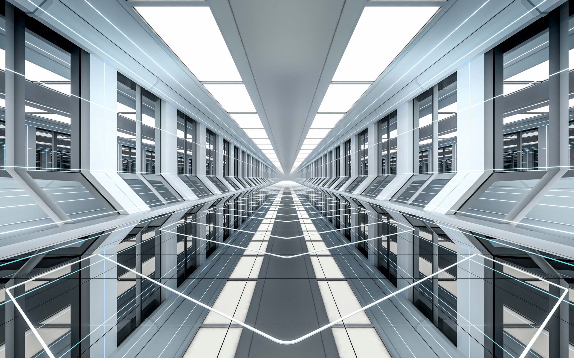 3D corridor in an office main product photo