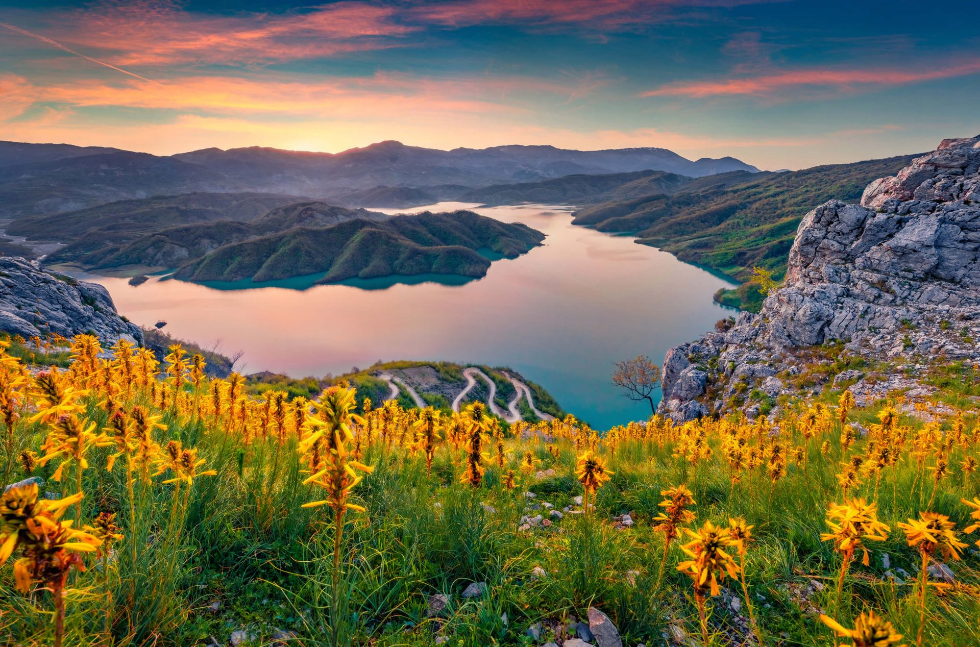 Sunrise on Lake Bovilla main product photo