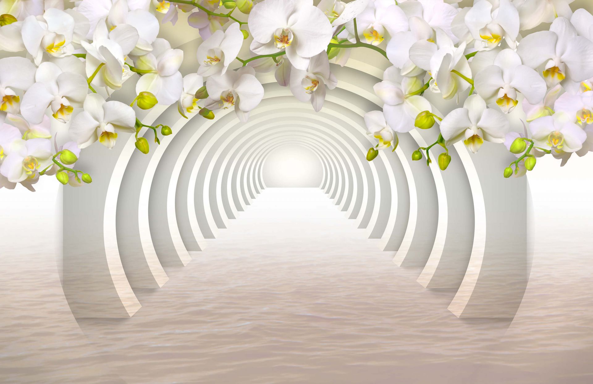 Tunnel with orchids main product photo