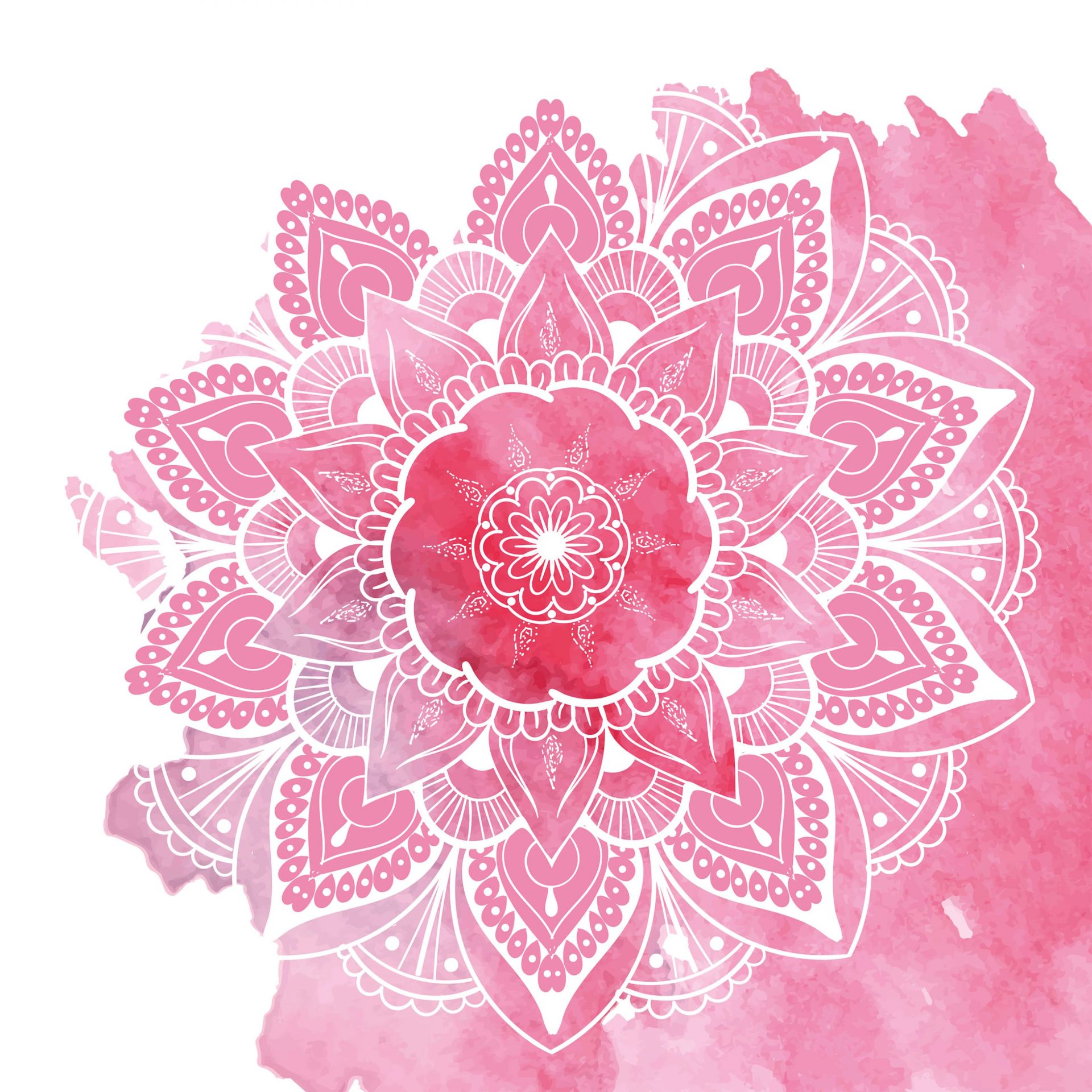Mandala with flower pattern - Wallpaper