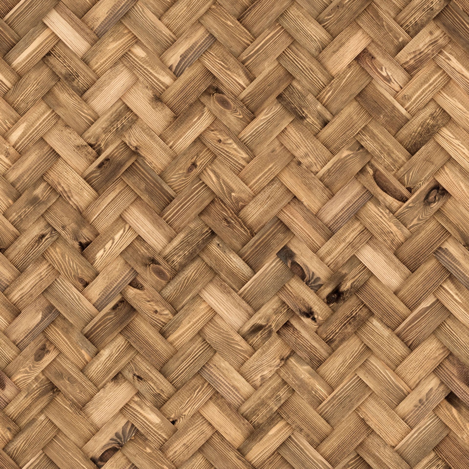 Natural wooden herringbone