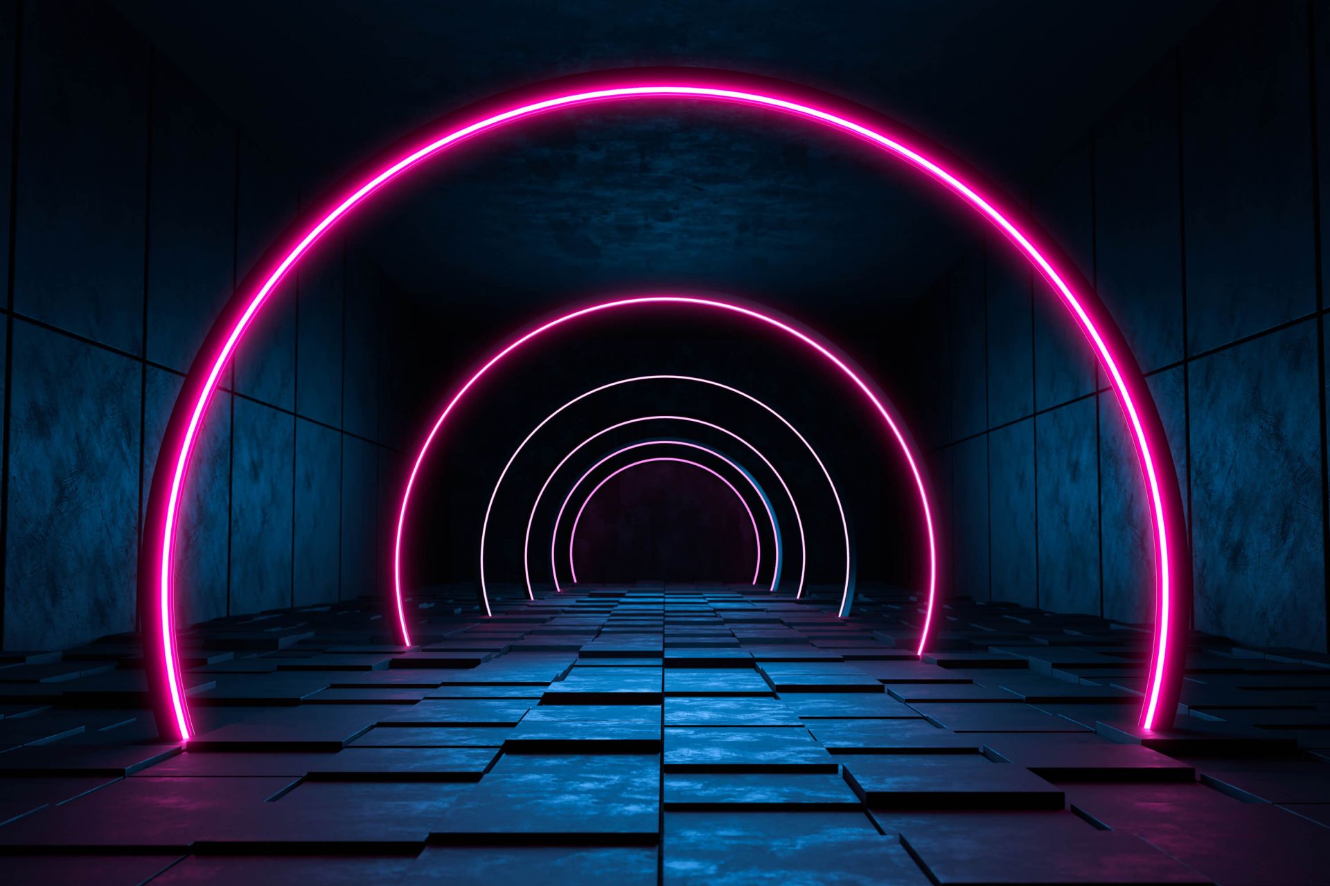 Modern futuristic hallway