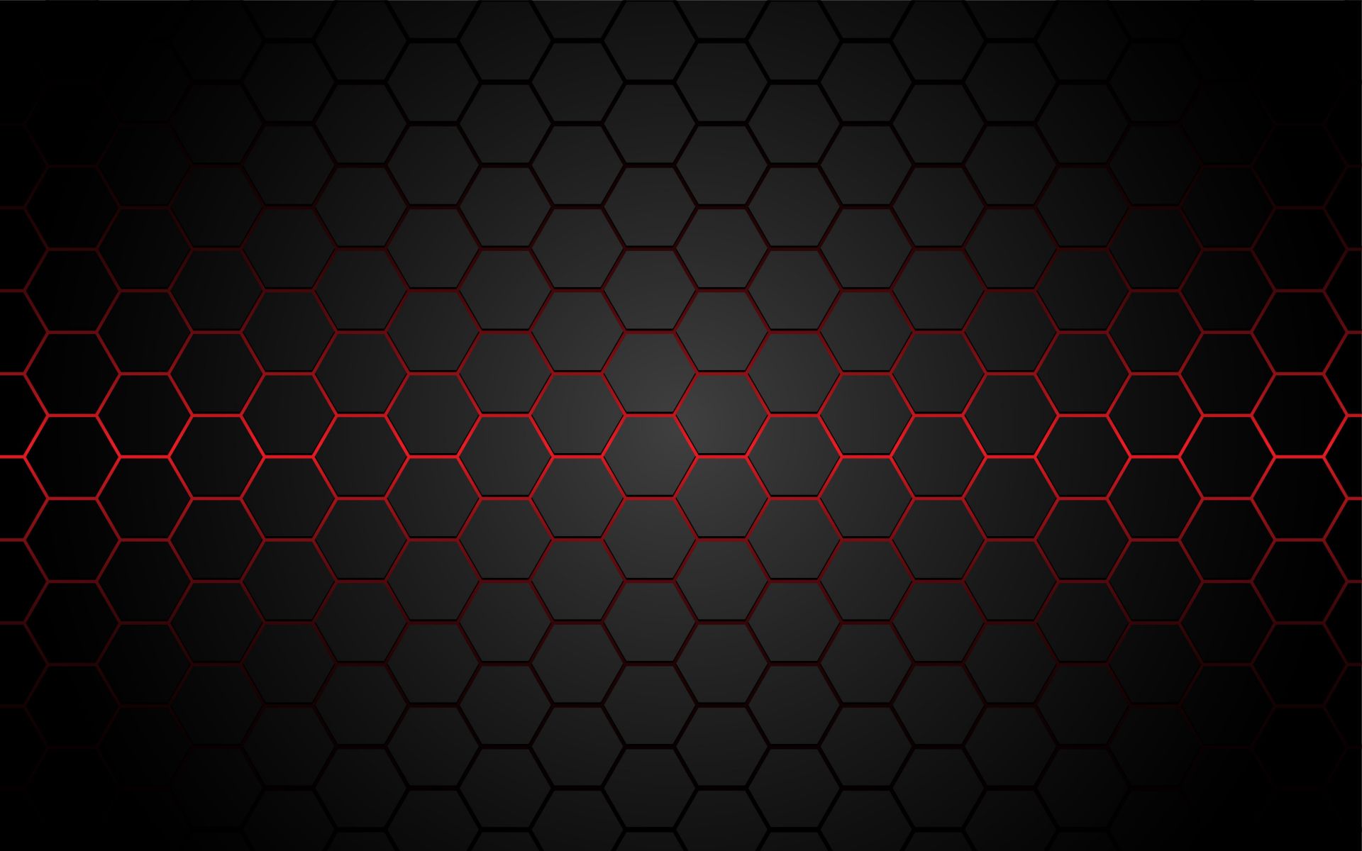Red glowing hexagons - Photo Wallpaper Red glowing hexagons - Photo Wallpaper