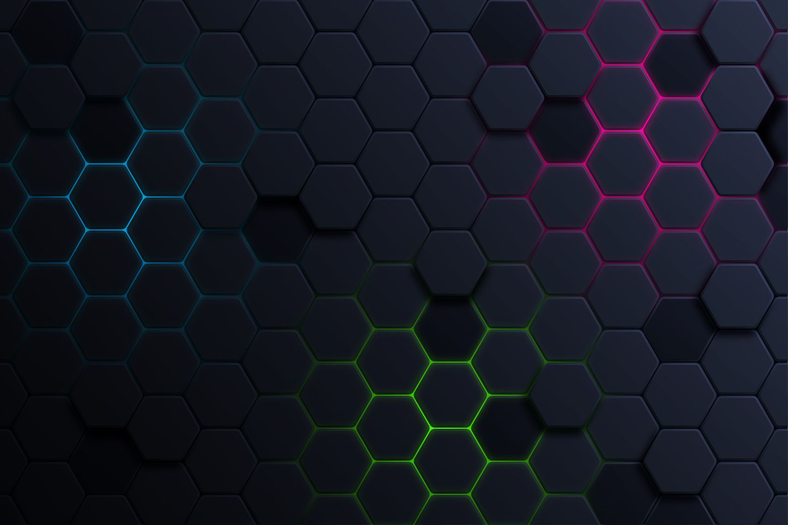 Luminous hexagons Luminous hexagons